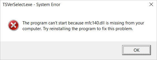 MFC140.DLL error