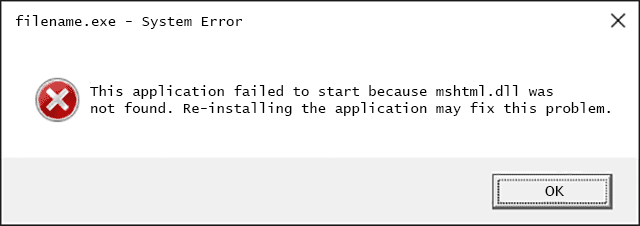 mshtml.dll-error