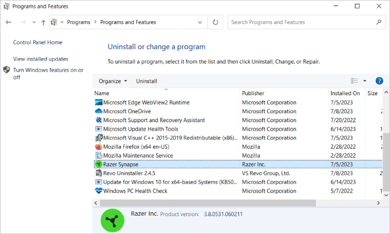 uninstall a program 2