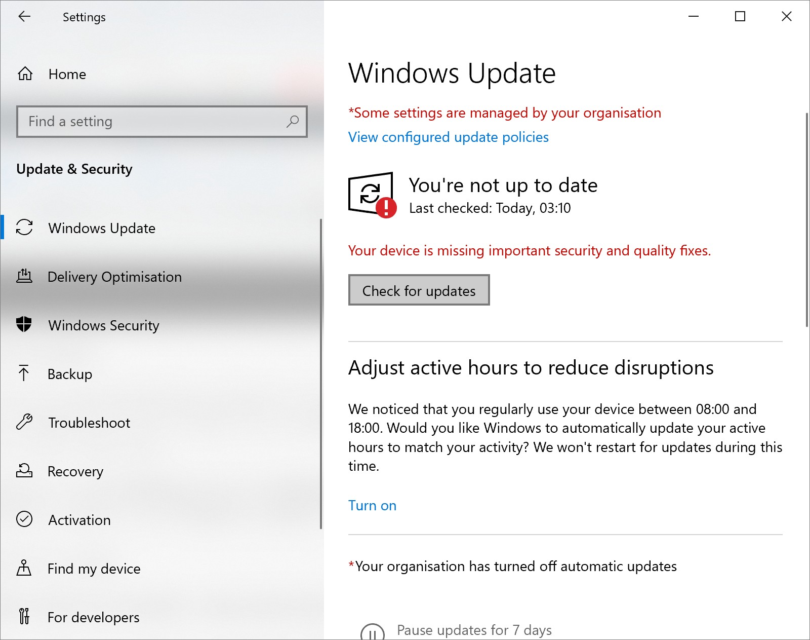 windows updates
