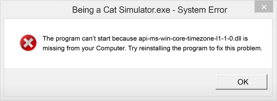 api-ms-win-core-timezone-l1-1-0 dll error