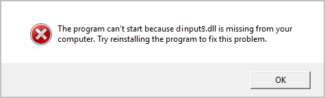 dinput8.dll error