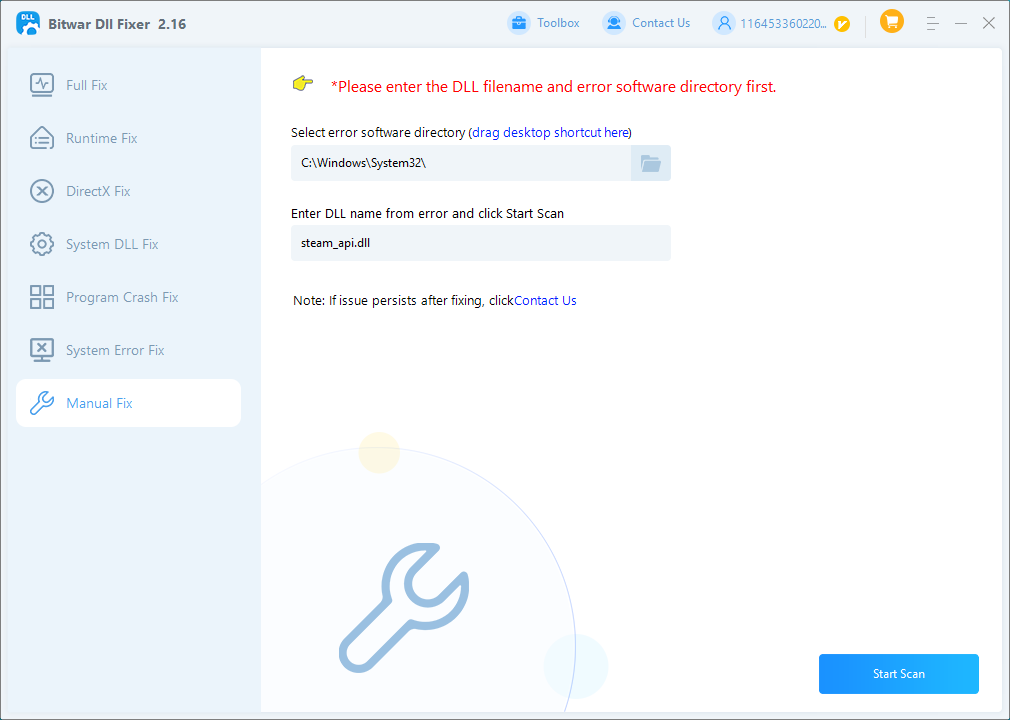 manual fix steam_api.dll