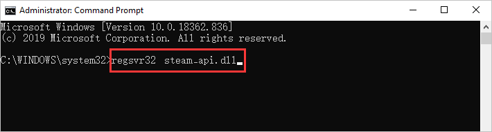 regsvr32 steam_api