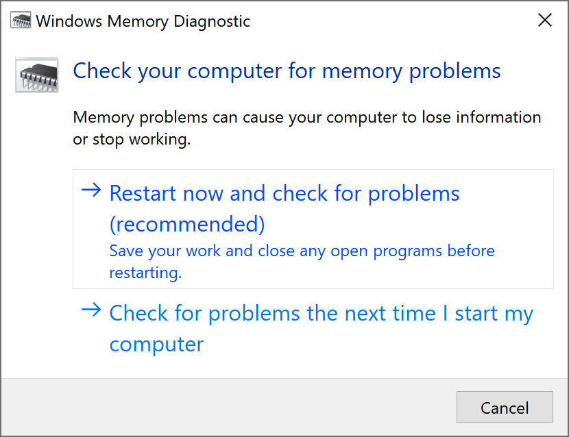Windows Memory Diagnostic