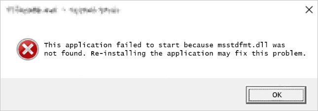 msstdfmt.dll was not found