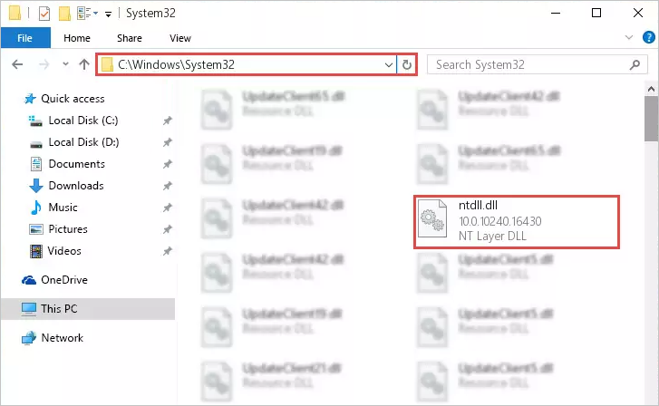 ntdll.dll system32